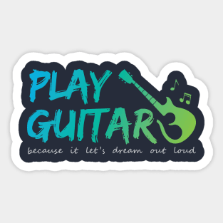 Play guitar Sticker